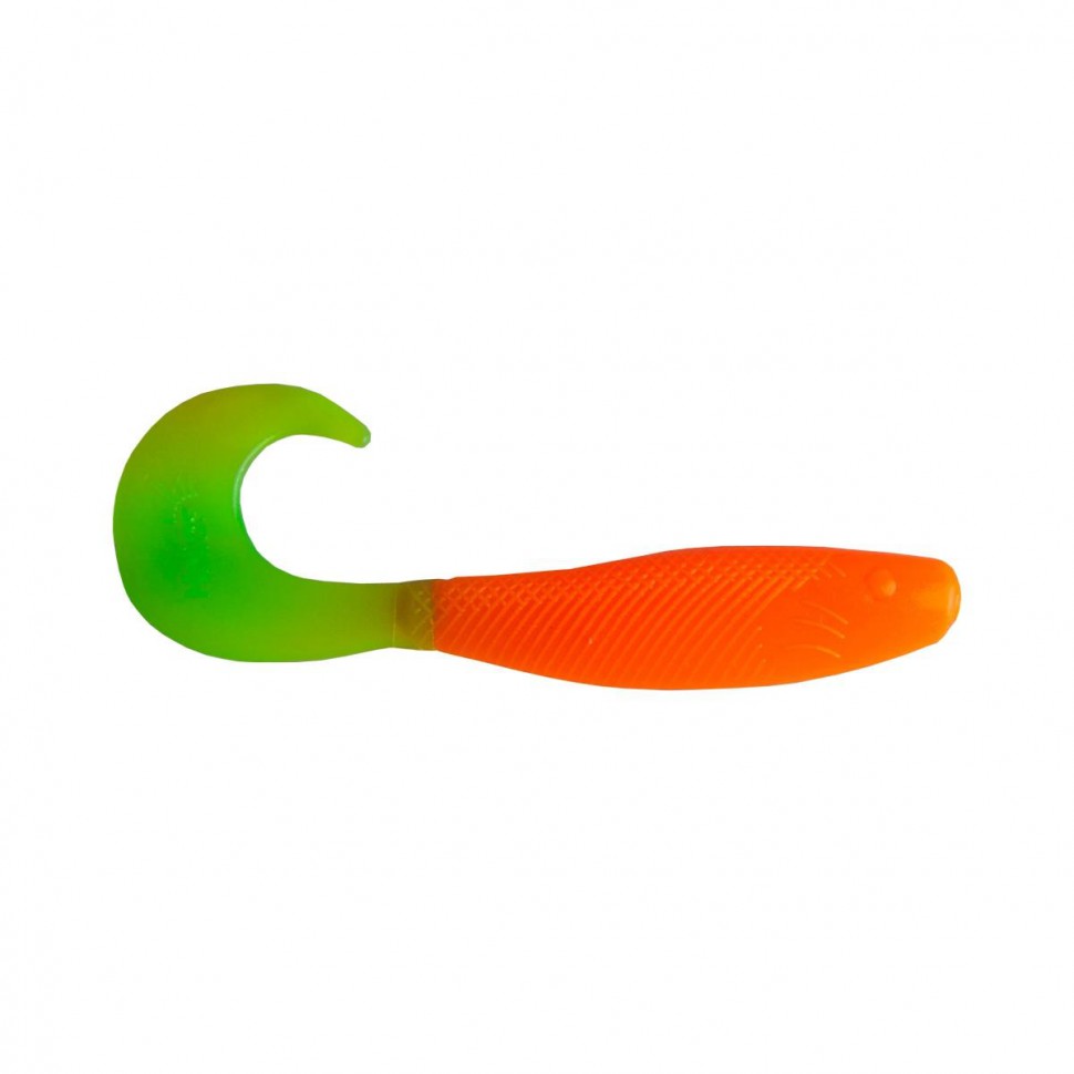 Твистер Helios Hybrid 3,15"/8,0 см, цвет Orange & Green 7 шт HS-14-025 , 
